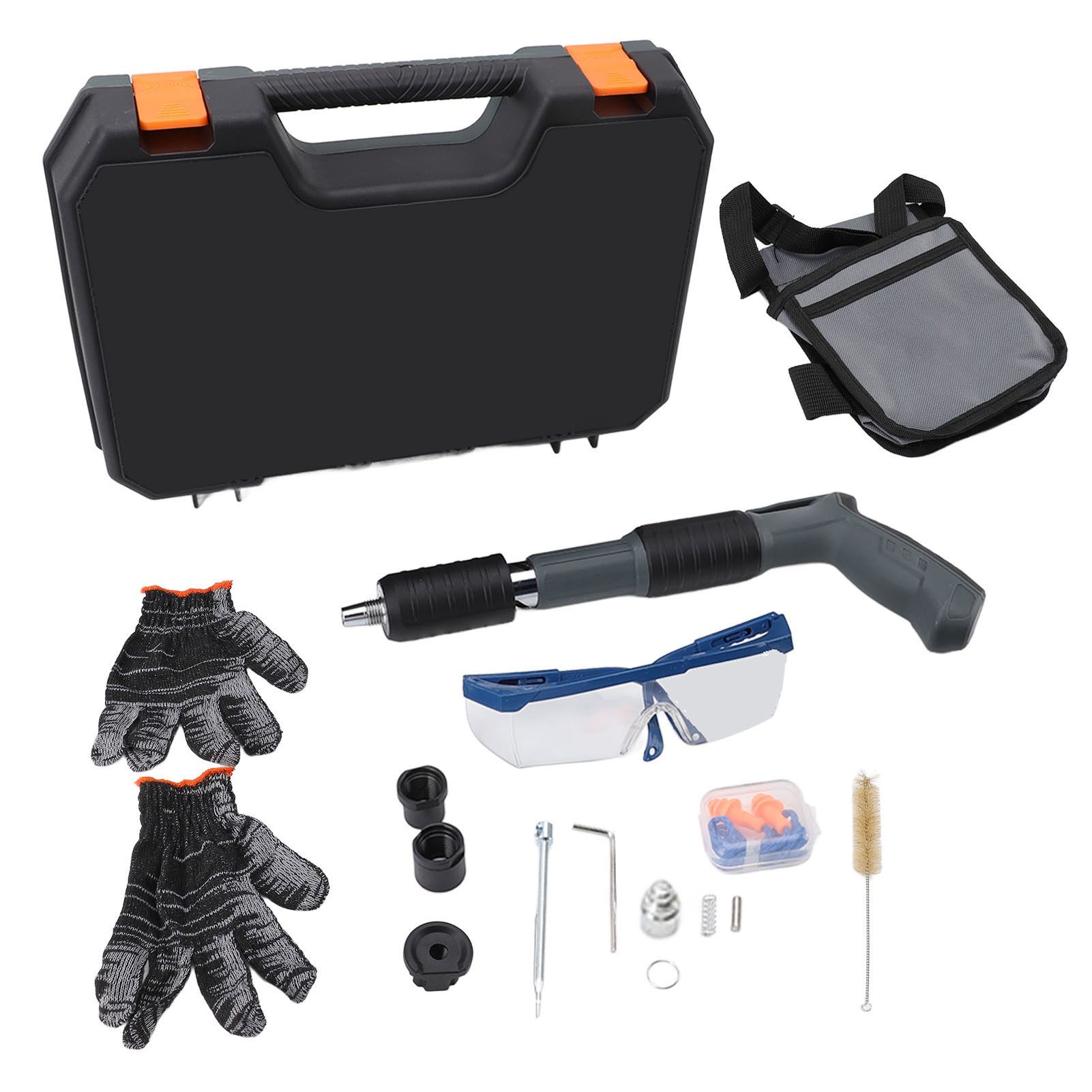 Power Tools Red - Nail Shooting Machine Manual Soundproof Portable
