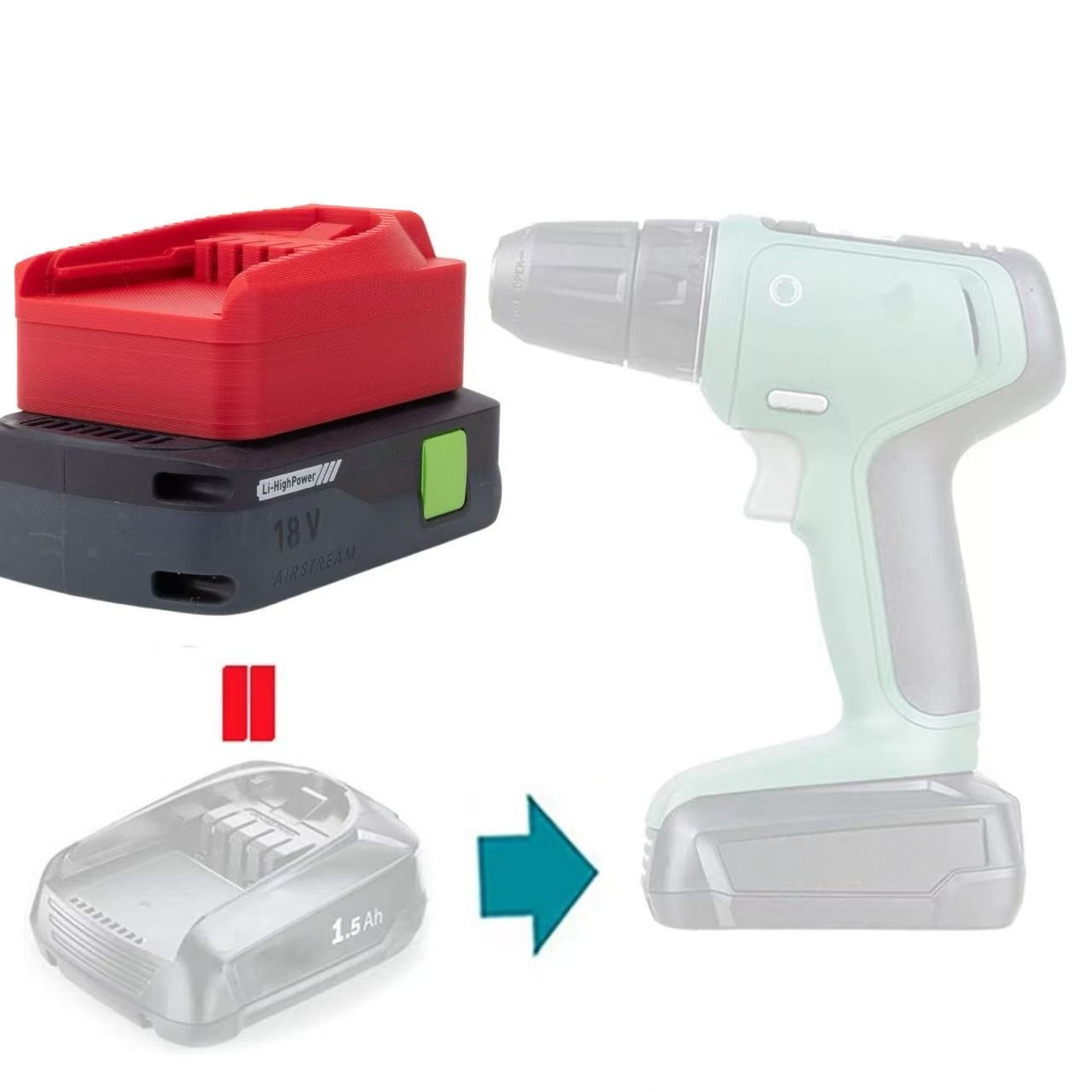 Power Tools Festool - Adapter For Festool Series 18V Li-ion