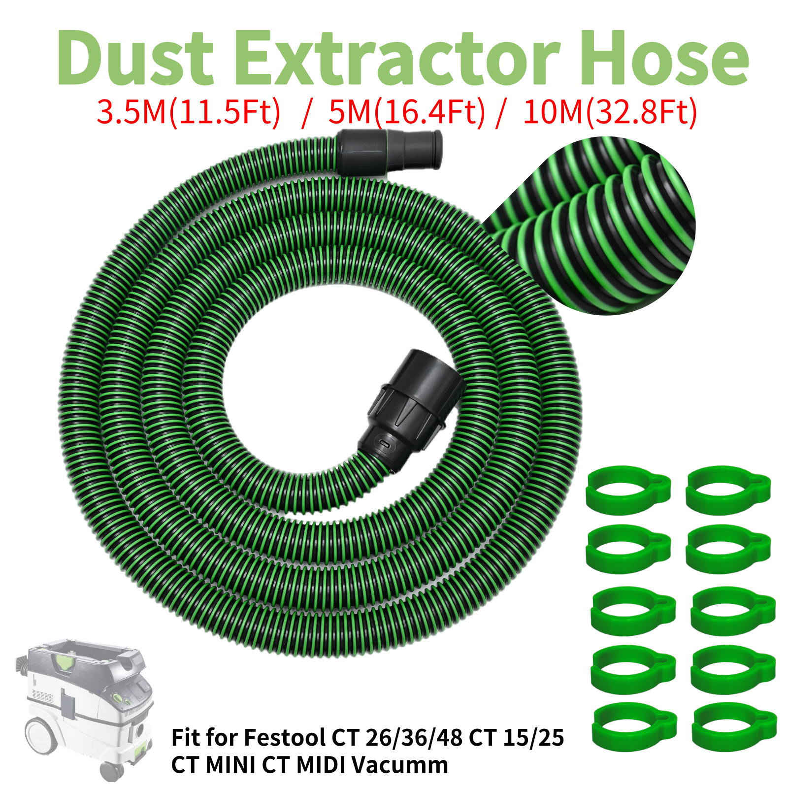 Power Tools Festool - Dust Extractor Hose D27/32x3.5M For Festool