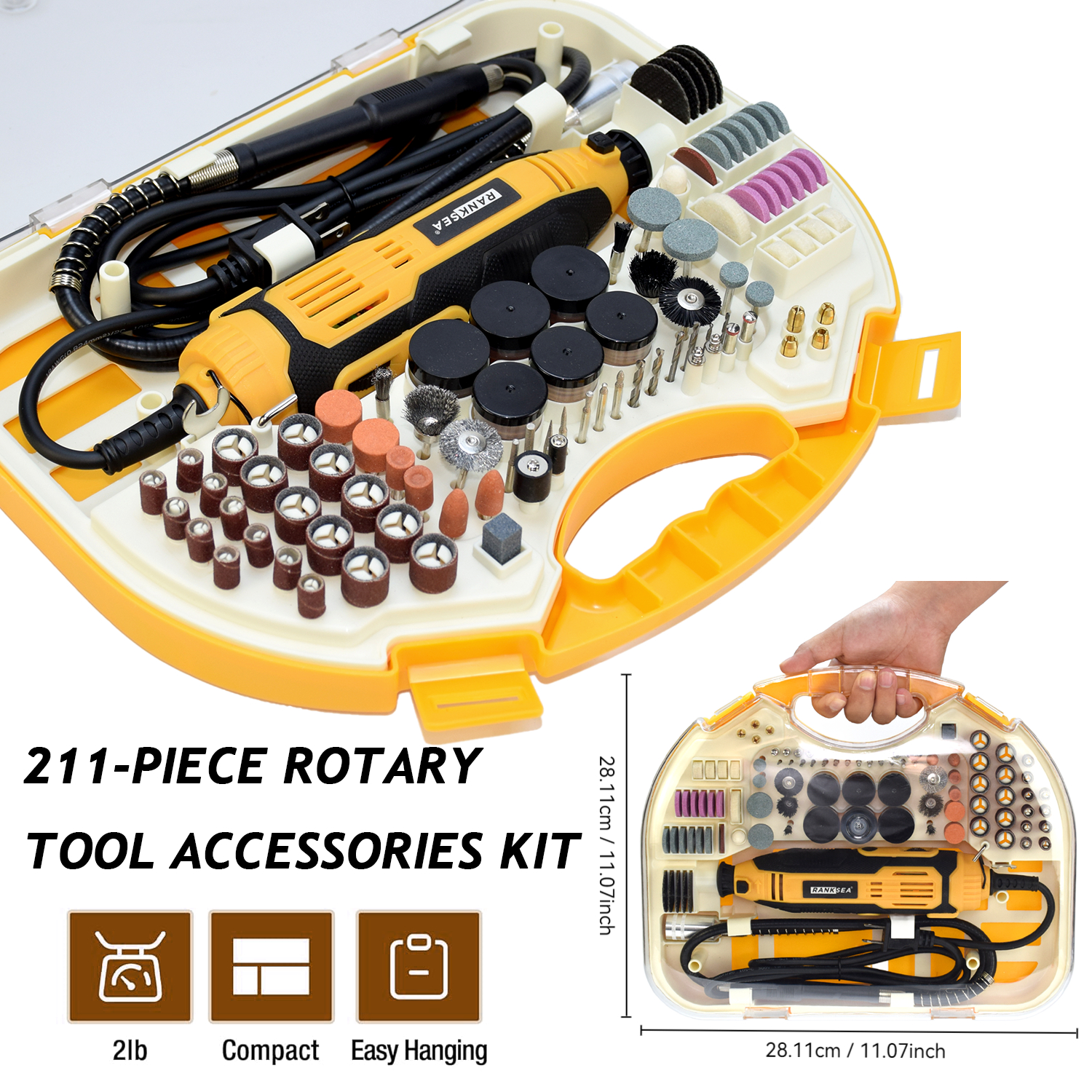 Power Tools Equipment - Rotary Tool Kit, Equipped With Flex