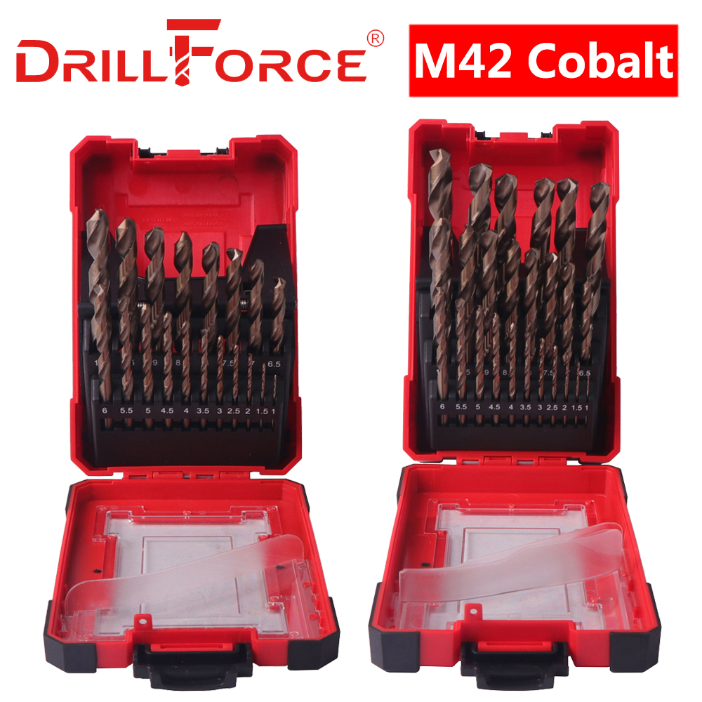 Power Tools Kobalt - DRILLFORCE 19/25PCS M42 Cobalt Drill Bits