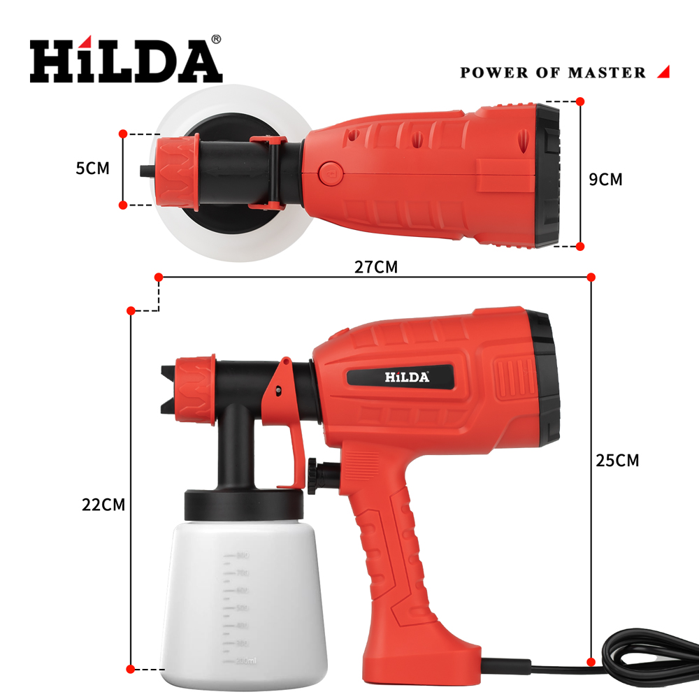 HILDA 800ML Electric Spray Gun - Power Tools Red incelemesi ve fiyatı