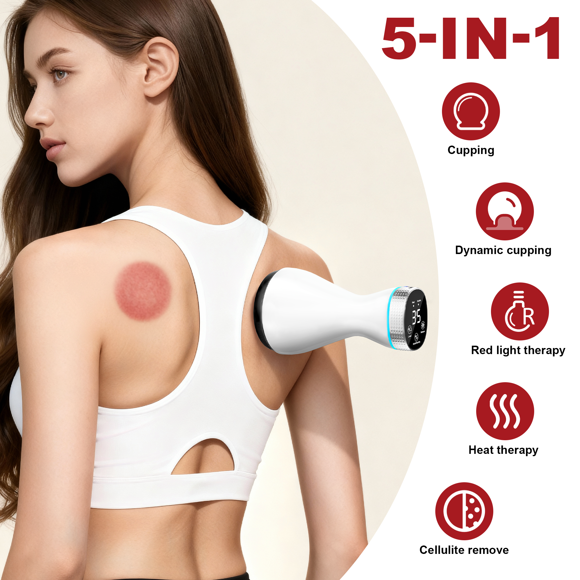 5-in-1 Electric Cupping Massag - Power Tools Red incelemesi ve fiyatı