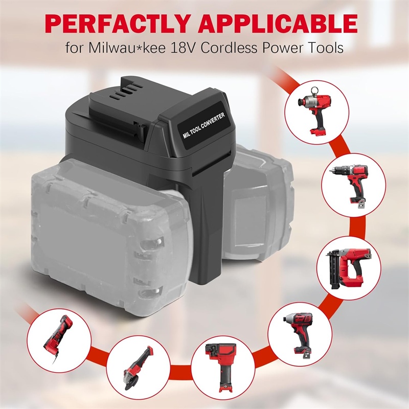 2 in 1 Battery Adapter for Mil - Power Tools Red incelemesi ve fiyatı