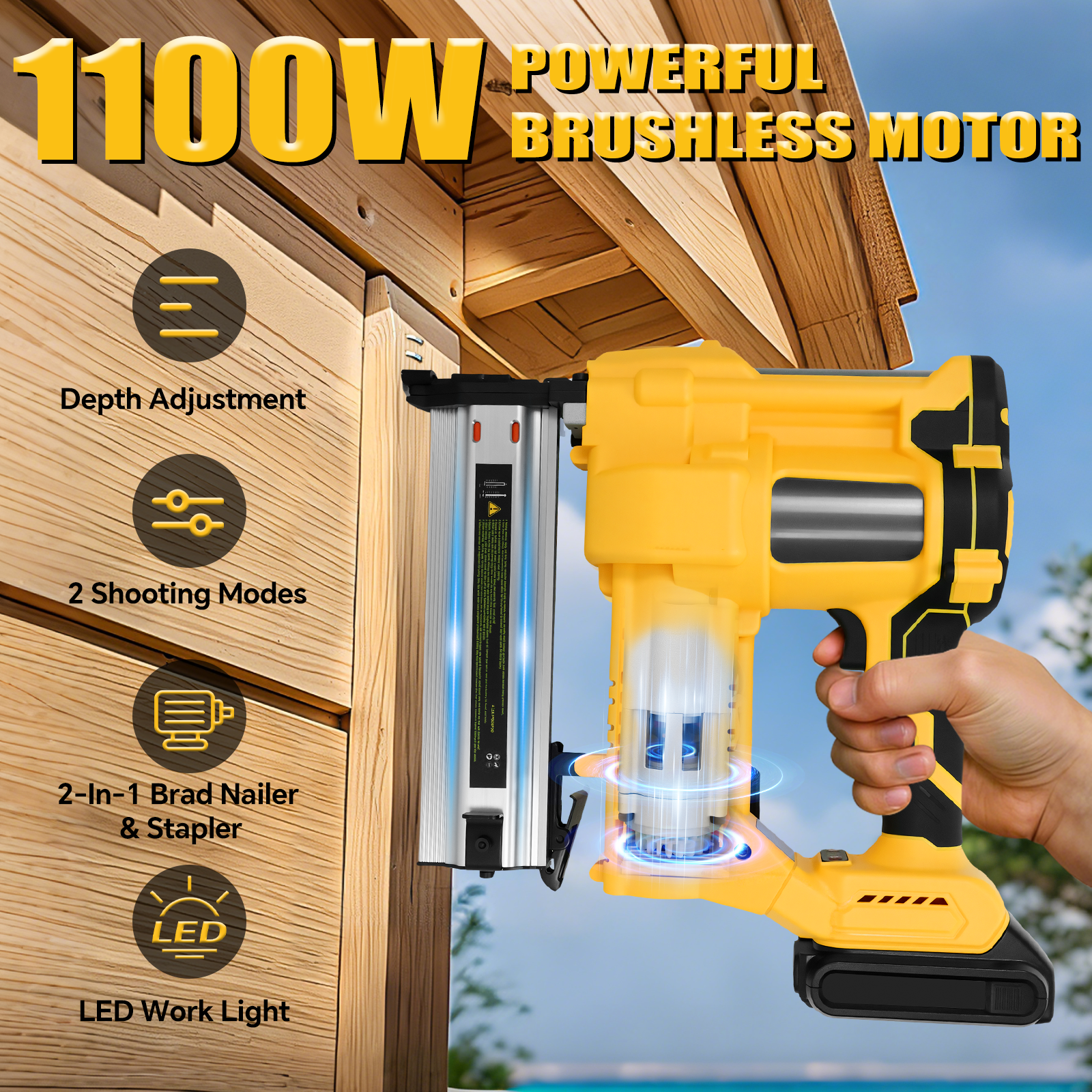 Brushless Brad Nailer 0-50mm 2 - Staple Gun Electric incelemesi ve fiyatı