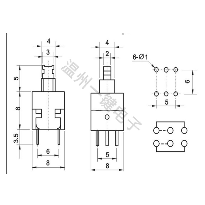 10PCS KFT-8.0A 8.0x8.0mm 6pin  - Power Tools Kft incelemesi ve fiyatı